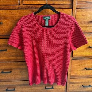 Ralph Lauren Red Women's short sleeve Sweater